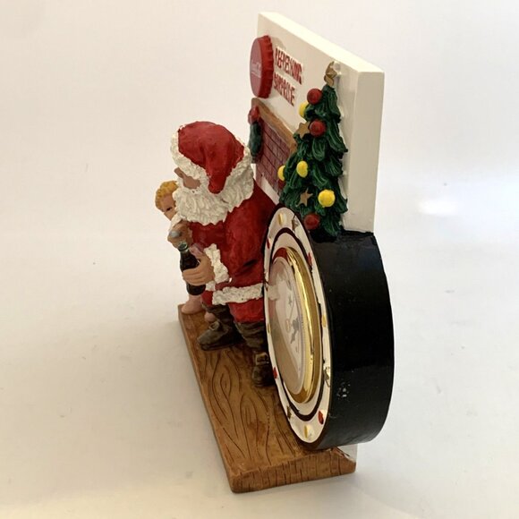 Coca Cola Collectible Christmas Santa Figurine Clock Refreshing Surprise 6" Tall - Picture 5 of 14